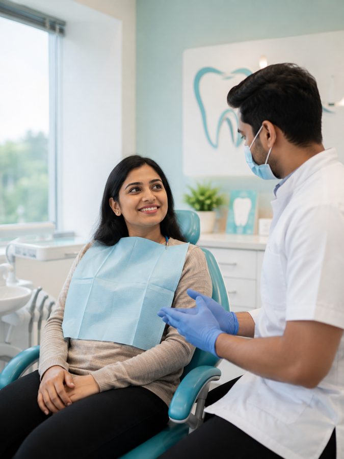 Patient in consultation at Dr. Ugale's Dental Wellness